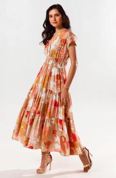 Floral Dress - Orange via Urbankissed