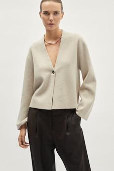 The Woolen Sleek Jacket - Ecru via Urbankissed