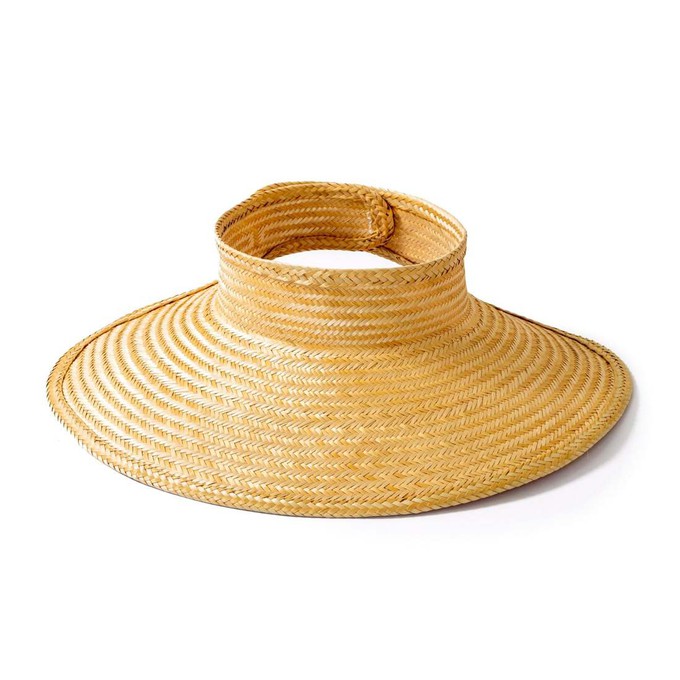 Natural Woven Straw Sun Visor from Urbankissed