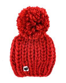 Ribbed PomPom Beanie - Red via Urbankissed