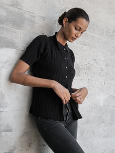 Gael Knit Shirt in Black via Urbankissed