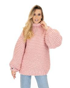 Turtle Neck Sweater - Pink via Urbankissed