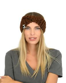 Twisted Knitted Headband - Brown via Urbankissed