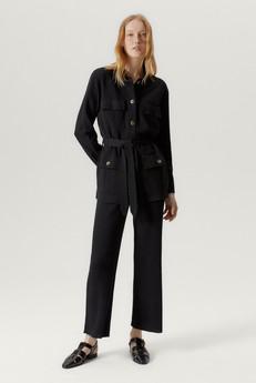 The Linen Cotton Sahariana Jacket - Black via Urbankissed