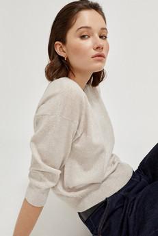 The Merino Wool Boxy T-shirt - Greige via Urbankissed