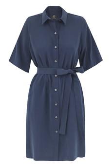 Soleil Cupro Dress Navy Blue via Urbankissed