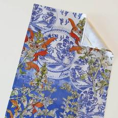 Floral Tea Towel Cotton - Delft via Urbankissed