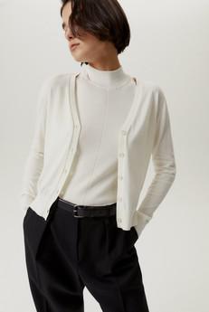 The Organic Cotton Lightweight Cardigan - Milk White via Urbankissed