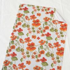 Floral Tea Towel Cotton - Orange Nasturtium via Urbankissed