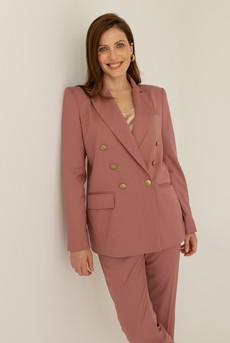Double-Breasted Jacket - Dusty Pink via Urbankissed
