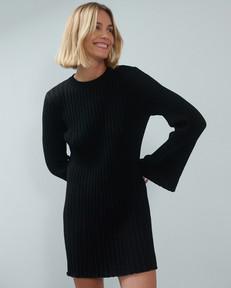 Aušra: Black Cotton Mini Dress via Urbankissed