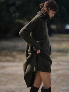 Iman Sweater Dress in Army Green via Urbankissed