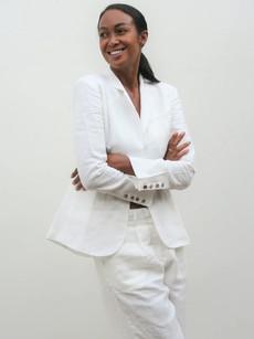 White Linen Suit For Woman via Urbankissed