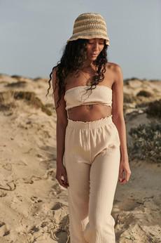 Muslin Top - Organic Cotton Bandeau Cream via Urbankissed