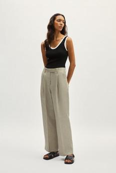 The Linen Twill Pants - Sand Melange via Urbankissed