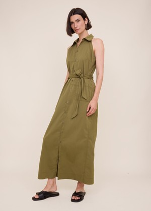 Sleeveless cotton mix halter dress from Vanilia