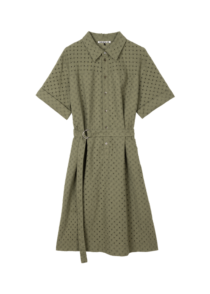 Broderie cotton shirt dress from Vanilia