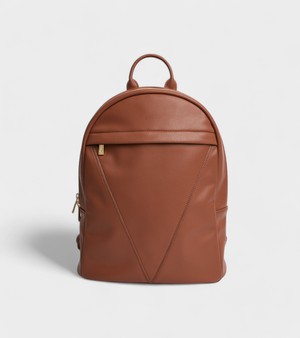 Laurie Vegan Bio-Based Bamboo Leather Backpack in Brown from Votch