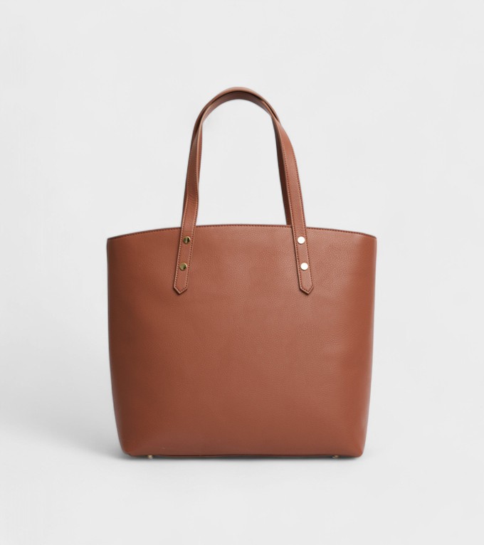 Honor Vegan Bio-Based Bamboo Leather Tote Bag in brown from Votch