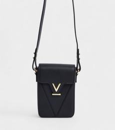 Luna Compact Vegan Bio-Based Bamboo Phone Bag in Black via Votch