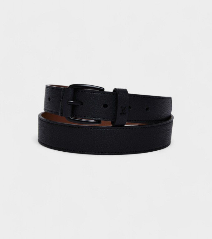 Milo Vegan Bio-Based Bamboo Contrast belt in black from Votch