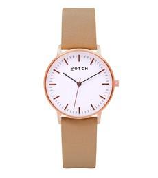 Rose Gold & Tan Watch | Moment via Votch