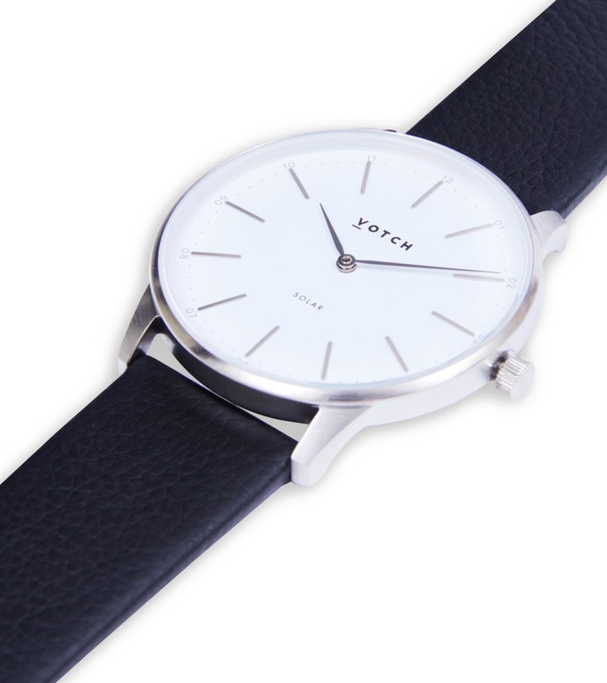 Silver & Black Watch | Solar Classic from Votch