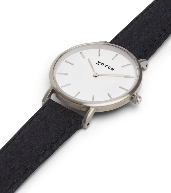 Silver & Piñatex Watch | Petite from Votch