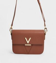 Margot Vegan Bio-Based Bamboo Leather Crossbody in Brown via Votch