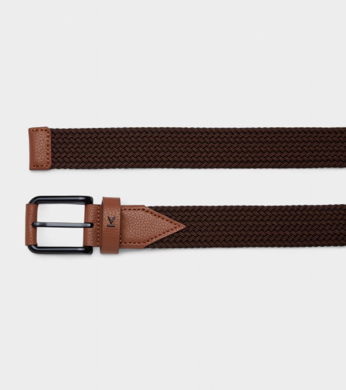 Seb Vegan Bio-Based Bamboo Braided belt in brown from Votch