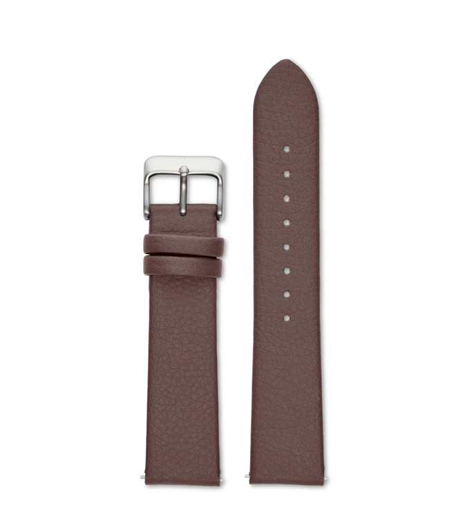 BROWN WITH BRUSHED SILVER BUCKLE | 20MM from Votch