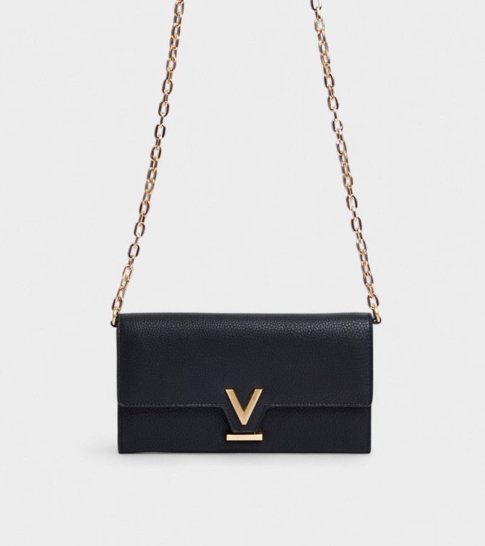 Luella Vegan Bio-Based Bamboo Leather Chain Purse in Black from Votch