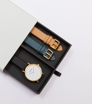 Gold & Black Watch | Classic Petite Gift Set from Votch