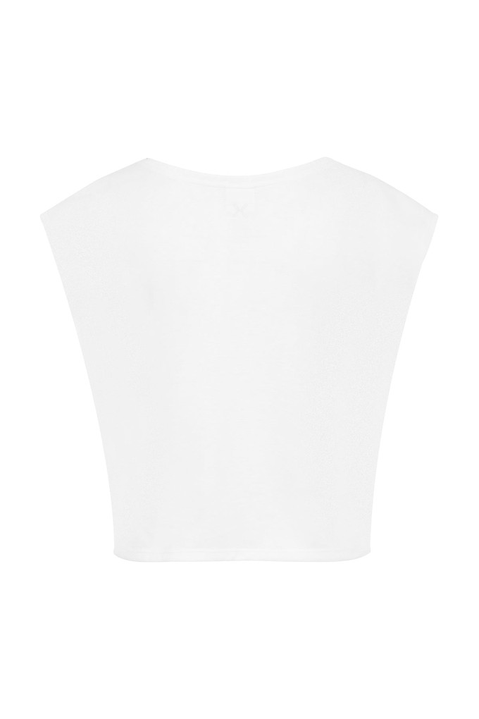 Cropped Dance Vest - Diamond White from Wellicious