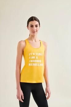 Racer Tank with Print - Sunshine via Wellicious