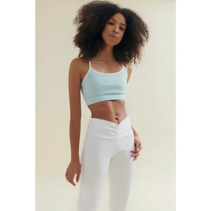 Fresher Cropped Tank - Sea Green/Shoreline Blue from Wellicious