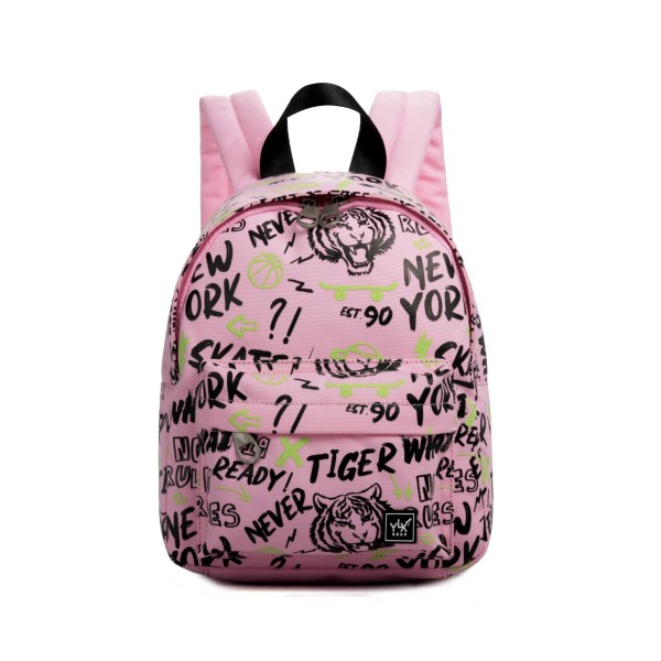 YLX Hemlock Backpack (S) | Kids | Light Pink Glowing Street Art from YLX Gear